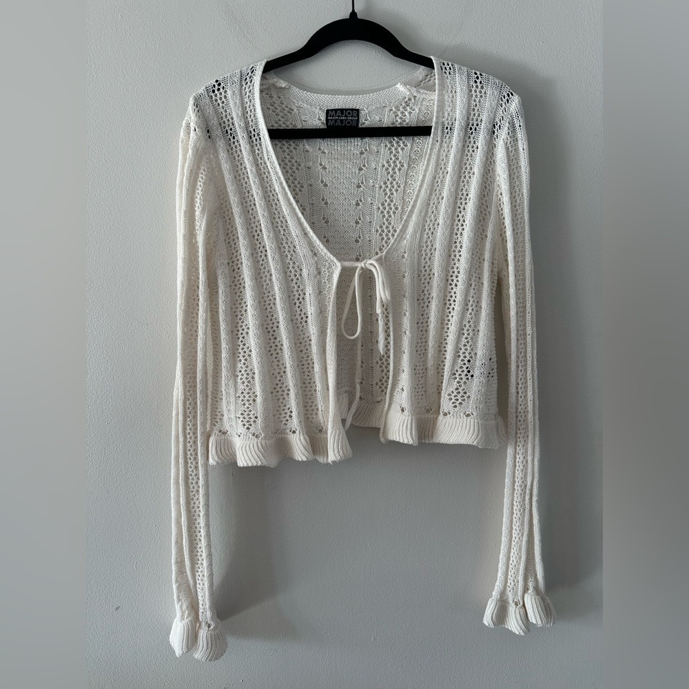 Elegant Cream Women's Cardigan